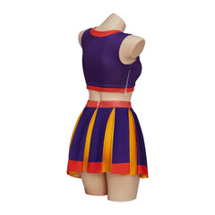 Halloweez Cheerleader Costume - Vibrant Purple Cheerleading Uniform for Women, Inspired by High School Musical - Halloweez