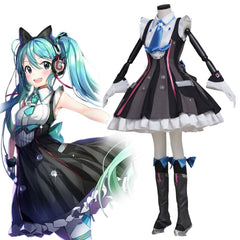Halloweez Hatsune Miku Magic Future Cosplay Costume with Shoes & Earphone Custom Set - Halloweez
