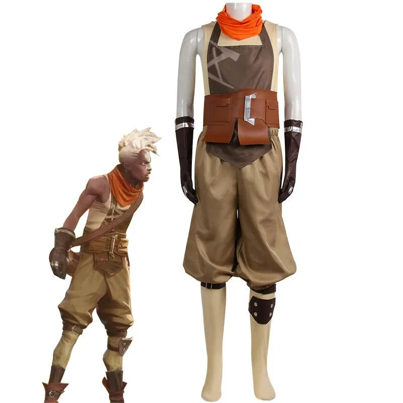 Halloweez Arcane Ekko Cosplay Outfit - The Boy Who Shattered Time Uniform for Halloween Carnival - Halloweez