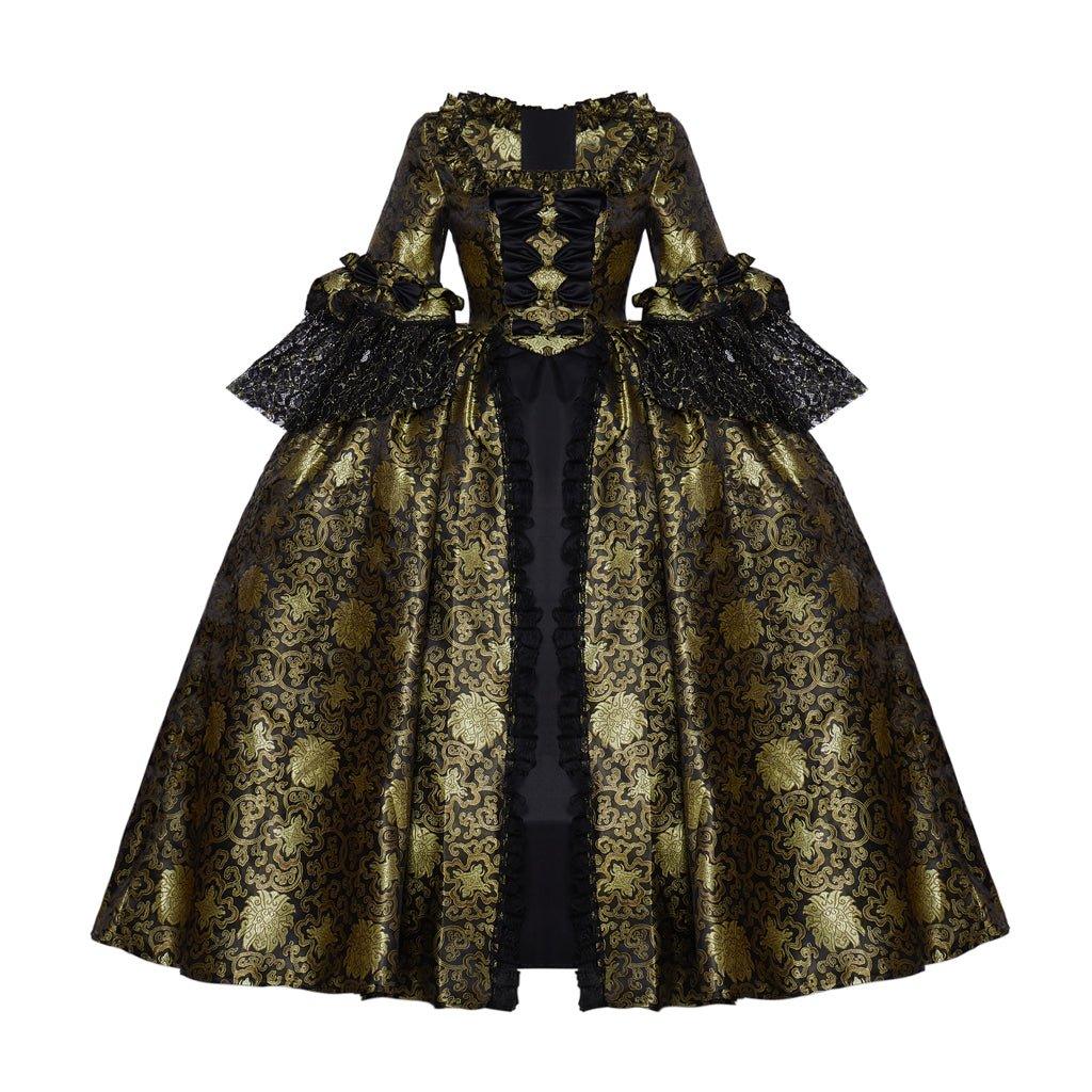 Elegant Marie Antoinette Rococo Masquerade Dress | Victorian Ball Gown for Royal Events, Cosplay & Performances - Halloweez