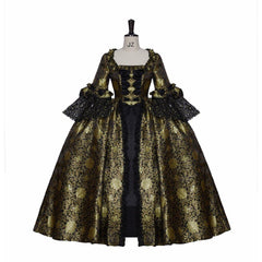 Elegant Marie Antoinette Rococo Masquerade Dress | Victorian Ball Gown for Royal Events, Cosplay & Performances - Halloweez