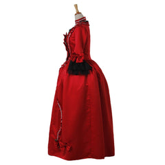 Halloweez Rococo Red Dress | 18th Century Victorian Baroque Carnival Costume - Halloweez
