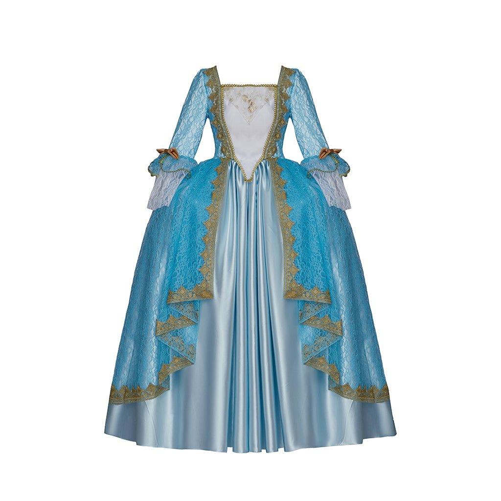 Elegant Halloweez Marie Antoinette Blue Princess Dress | Rococo Georgian Victorian Ball Gown - Halloweez