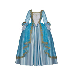 Elegant Halloweez Marie Antoinette Blue Princess Dress | Rococo Georgian Victorian Ball Gown - Halloweez