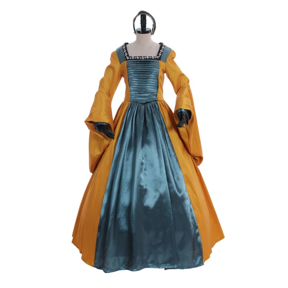 Elegant Anne Boleyn Inspired Tudor Dress for Renaissance and Cosplay Events - Halloweez