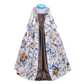 Elegant Medieval Floral Dress | Marie Antoinette Cosplay | Renaissance Gown for Parties and Halloween | Gothic Victorian Suit by Halloweez - Halloweez