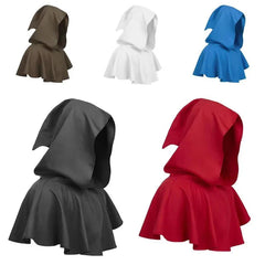 Men's Medieval Hooded Cloak - Solid Color Wizard Halloween Cape | Halloweez Cosplay Series - Halloweez