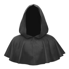 Men's Medieval Hooded Cloak - Solid Color Wizard Halloween Cape | Halloweez Cosplay Series - Halloweez