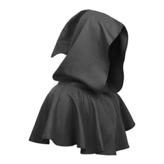 Men's Medieval Hooded Cloak - Solid Color Wizard Halloween Cape | Halloweez Cosplay Series - Halloweez