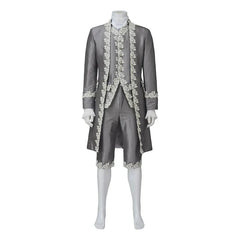 Epic Medieval King George Cosplay Costume - Grey British Royal Suit for Halloween & Special Occasions - Halloweez