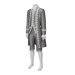 Epic Medieval King George Cosplay Costume - Grey British Royal Suit for Halloween & Special Occasions - Halloweez