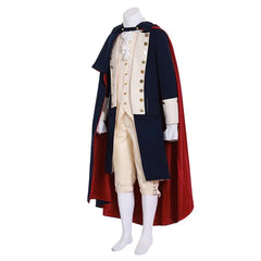 Elegant Medieval King or Prince Men's Uniform Costume with Victorian Travel Suit and Cape by Halloweez - Halloweez