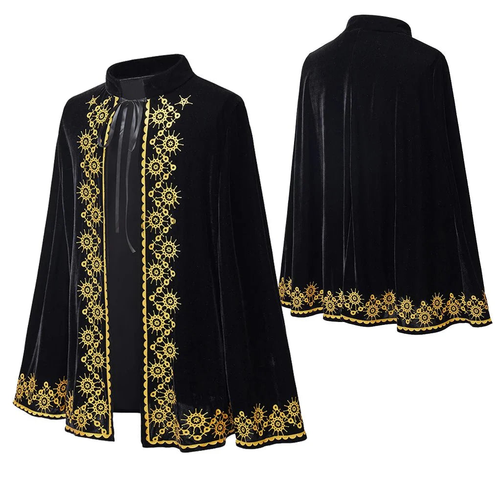 Elegant Medieval King Prince Cosplay Cape - Perfect for Halloween, Parties, and Festivals - Halloweez