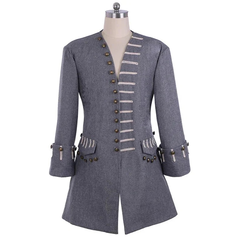 Epic Men’s Gothic Uniform Jacket - British Victorian Gentleman Costume for Themed Parties & Halloween - Halloweez