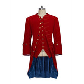 Elegant Medieval Men's Uniform Jacket - Halloweez Noble Red Tuxedo Suit - Halloweez