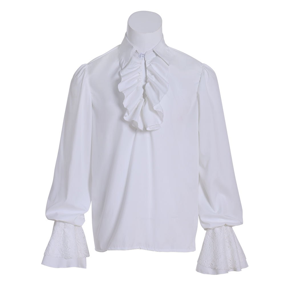 Historical Pirate Ruffle Shirt for Men - Victorian Tudor Rococo Prince Blouse | Halloweez Cosplay Series - Halloweez