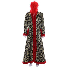 Elegant Red Medieval Kaftan with Fur Hat | Halloweez Victorian Winter Men's Cosplay Costume - Halloweez