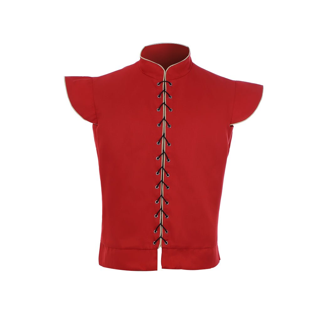 Epic Renaissance Gothic Doublet Vest for Men - Red Vintage Cosplay Costume | Halloweez - Halloweez