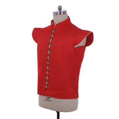 Epic Renaissance Gothic Doublet Vest for Men - Red Vintage Cosplay Costume | Halloweez - Halloweez