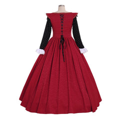 Elegant Medieval Tudor Dress Cosplay Costume | Bespoke Red Gown for Renaissance Faire & Tudor Events by Halloweez - Halloweez