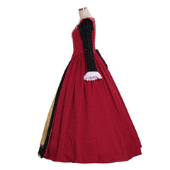 Elegant Medieval Tudor Dress Cosplay Costume | Bespoke Red Gown for Renaissance Faire & Tudor Events by Halloweez - Halloweez