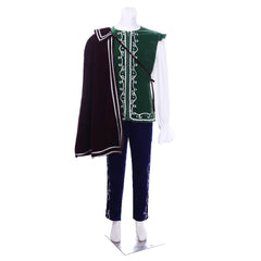 Royal Medieval Tudor King or Prince Costume - Velvet Long Sleeve Top, Pants & Cloak | Halloweez - Halloweez
