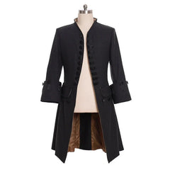 Halloweez Medieval Victorian Steampunk Trench Coat - Long Coat for Cosplay and Renaissance Events - Halloweez