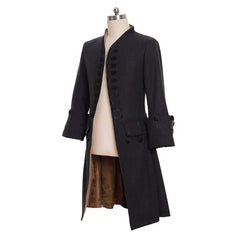 Halloweez Medieval Victorian Steampunk Trench Coat - Long Coat for Cosplay and Renaissance Events - Halloweez