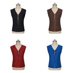 Medieval Viking Steampunk Vest - Gothic Renaissance Pirate Waistcoat for Men | Halloweez Cosplay Series - Halloweez
