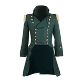Men’s Colonial Green Military Coat - Victorian Regency Tailcoat | Halloweez Cosplay Jacket | Halloweez Medieval Series - Halloweez
