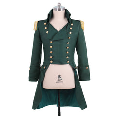 Men’s Colonial Green Military Coat - Victorian Regency Tailcoat | Halloweez Cosplay Jacket | Halloweez Medieval Series - Halloweez