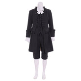Men’s 18th Century Rococo Uniform Cosplay - Black Medieval Outfit | Halloweez - Halloweez
