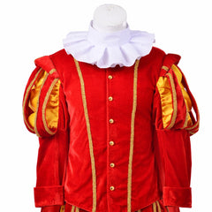 Men’s Halloweez Renaissance Cosplay Costume - Elizabethan Era King’s Suit with Hat | Medieval Series - Halloweez