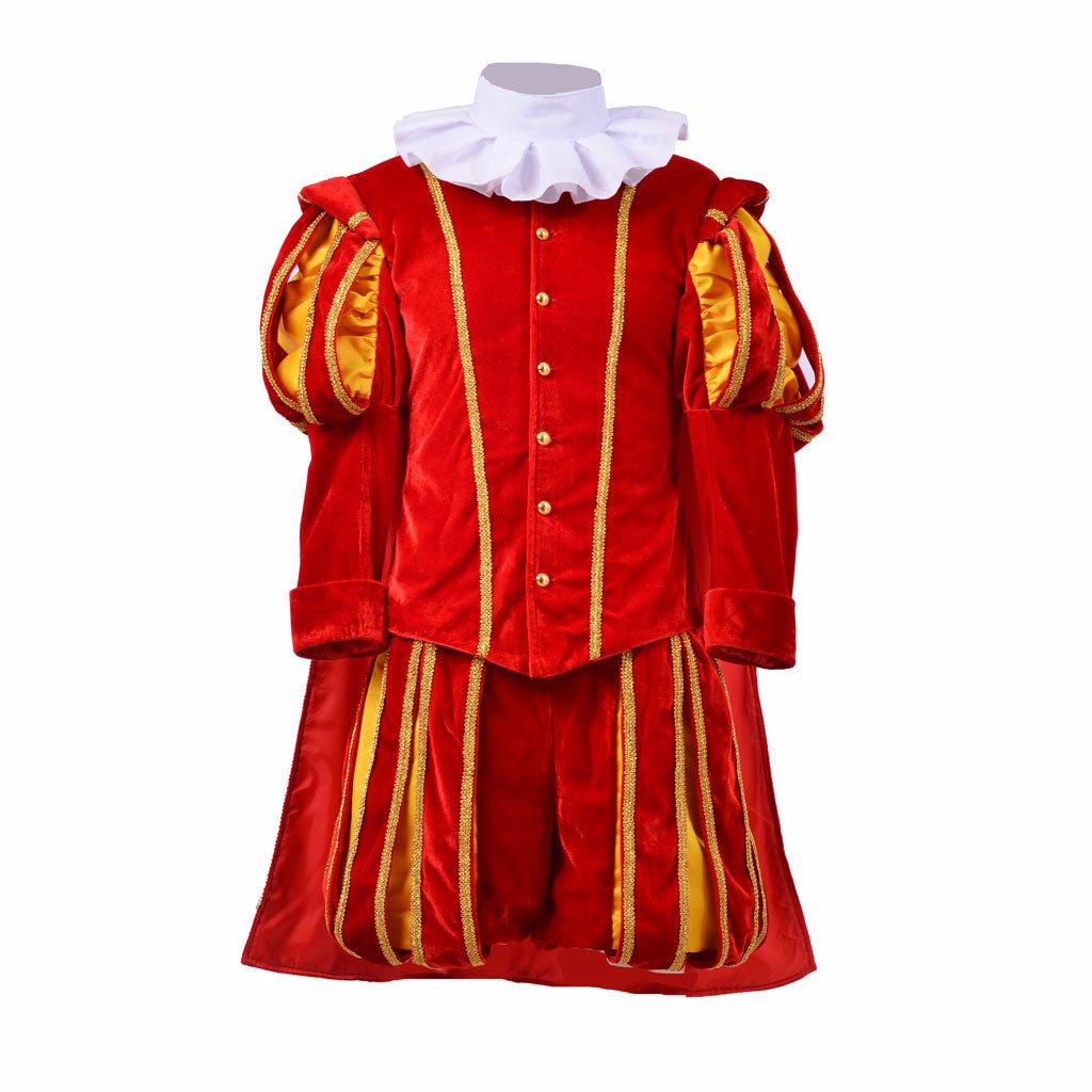 Men’s Halloweez Renaissance Cosplay Costume - Elizabethan Era King’s Suit with Hat | Medieval Series - Halloweez