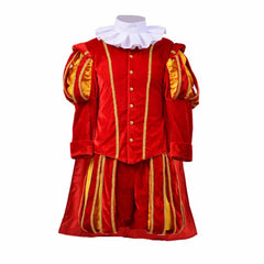 Men’s Halloweez Renaissance Cosplay Costume - Elizabethan Era King’s Suit with Hat | Medieval Series - Halloweez
