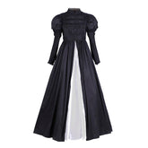 Halloweez Eliza Hamilton Cosplay Costume Dress | Women's Elegant Black Ball Gown | Custom Satin Dress - Halloweez