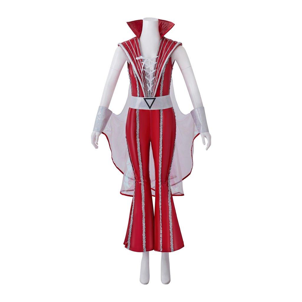 Halloweez Mamma Mia Cosplay Costume | 70's Disco Momma Outfit | Vibrant Yellow Stage Costume - Halloweez