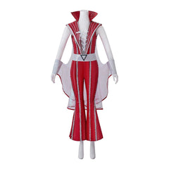 Halloweez Mamma Mia Cosplay Costume | 70's Disco Momma Outfit | Vibrant Yellow Stage Costume - Halloweez