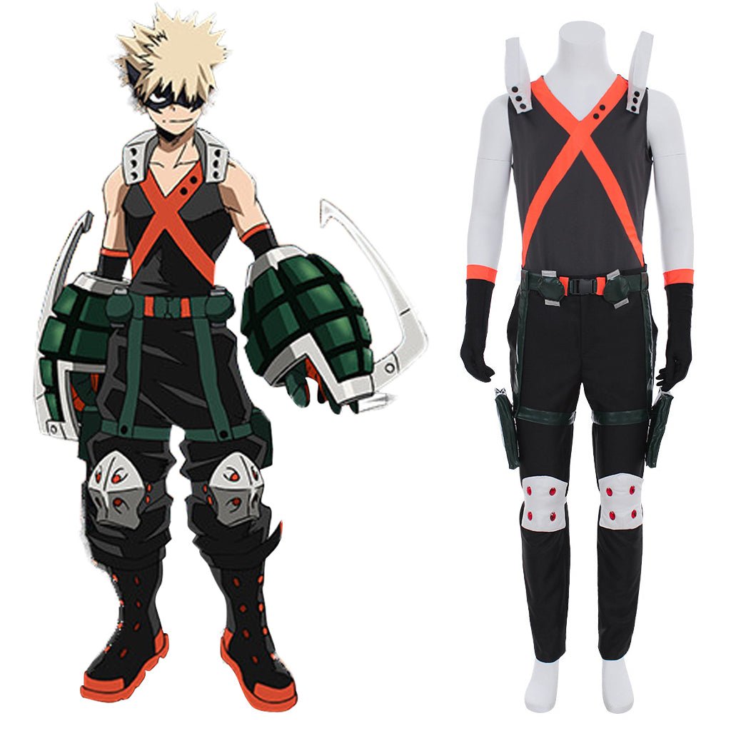 Halloweez Katsuki Bakugou Cosplay Costume - Full Set Explosive Hero Style - Halloweez