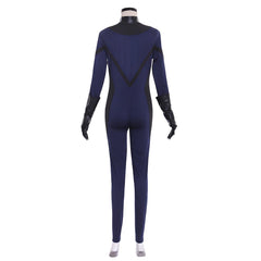 Stylish Navy Blue Spandex Halloweez Fantastic Four Invisible Woman Cosplay Costume for All Ages - Halloweez