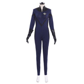 Stylish Navy Blue Spandex Halloweez Fantastic Four Invisible Woman Cosplay Costume for All Ages - Halloweez
