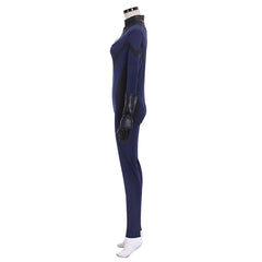 Stylish Navy Blue Spandex Halloweez Fantastic Four Invisible Woman Cosplay Costume for All Ages - Halloweez