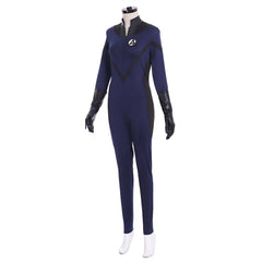 Stylish Navy Blue Spandex Halloweez Fantastic Four Invisible Woman Cosplay Costume for All Ages - Halloweez