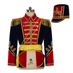 Halloweez Royal Military Uniform Costume for Men - Regency Colonial Tuxedo with Hat | Medieval Series - Halloweez