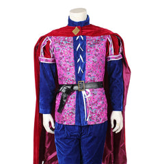 Embrace Royalty with the Halloweez Men's Medieval Velvet Red and Blue Prince Cosplay Costume | Full Set for Parties and Events - Halloweez