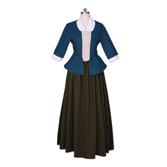 Halloweez Claire Fraser Cosplay Dress | Authentic Scottish Highland Outfit | Elegant Southern Belle Costume - Halloweez