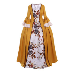 Halloweez Claire Randall Cosplay Costume, Women's Elegant Yellow Dress - Halloweez