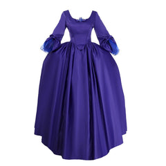Halloweez Outlander Claire Inspired Violet-Blue Medieval Ball Gown Costume - Halloweez