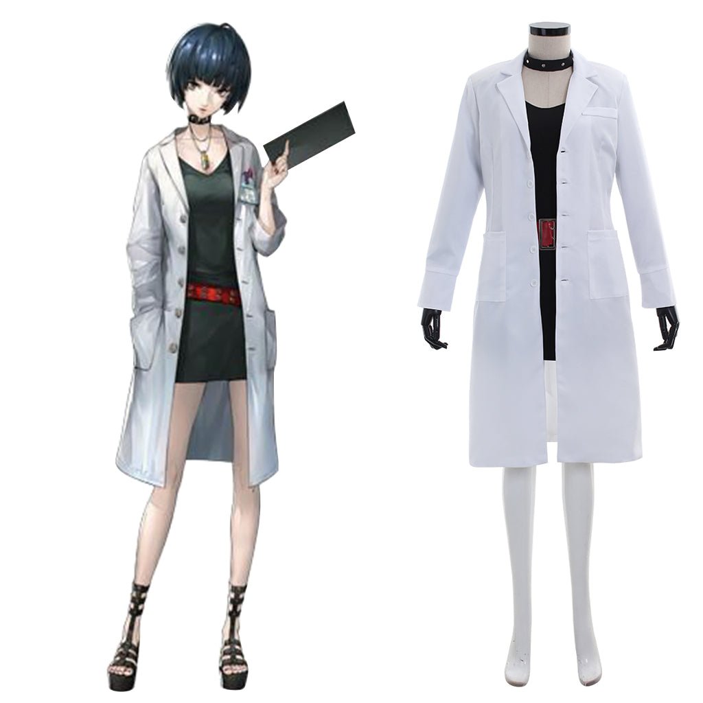 Embrace the Persona 5 Goth Doctor with Tae Takemi Cosplay Costume Set by Halloweez - Halloweez