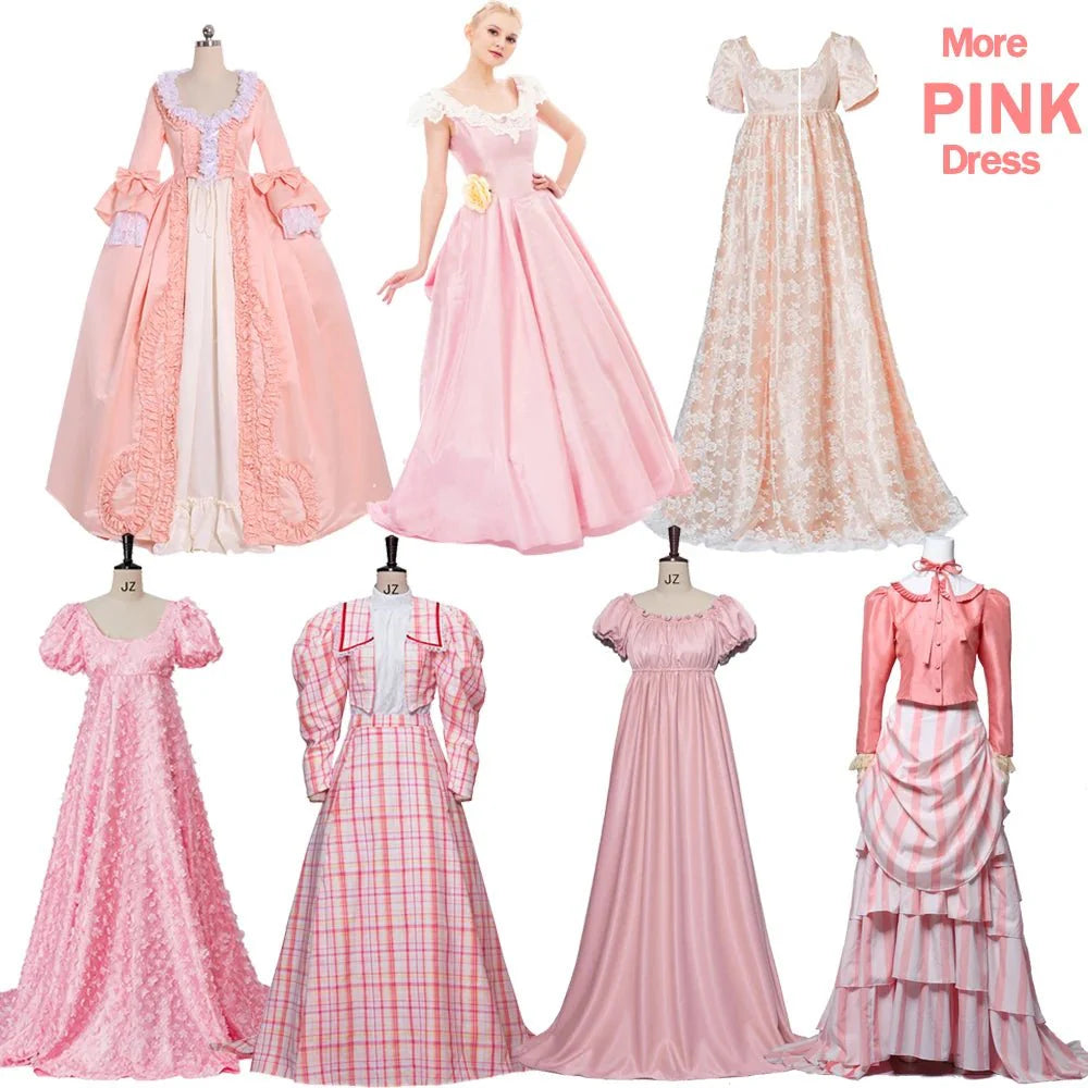 Elegant Pink Rococo Gown Dress | 18th Century Victorian Wedding Dress - Cosplay & Historical Costume by Halloweez - Halloweez